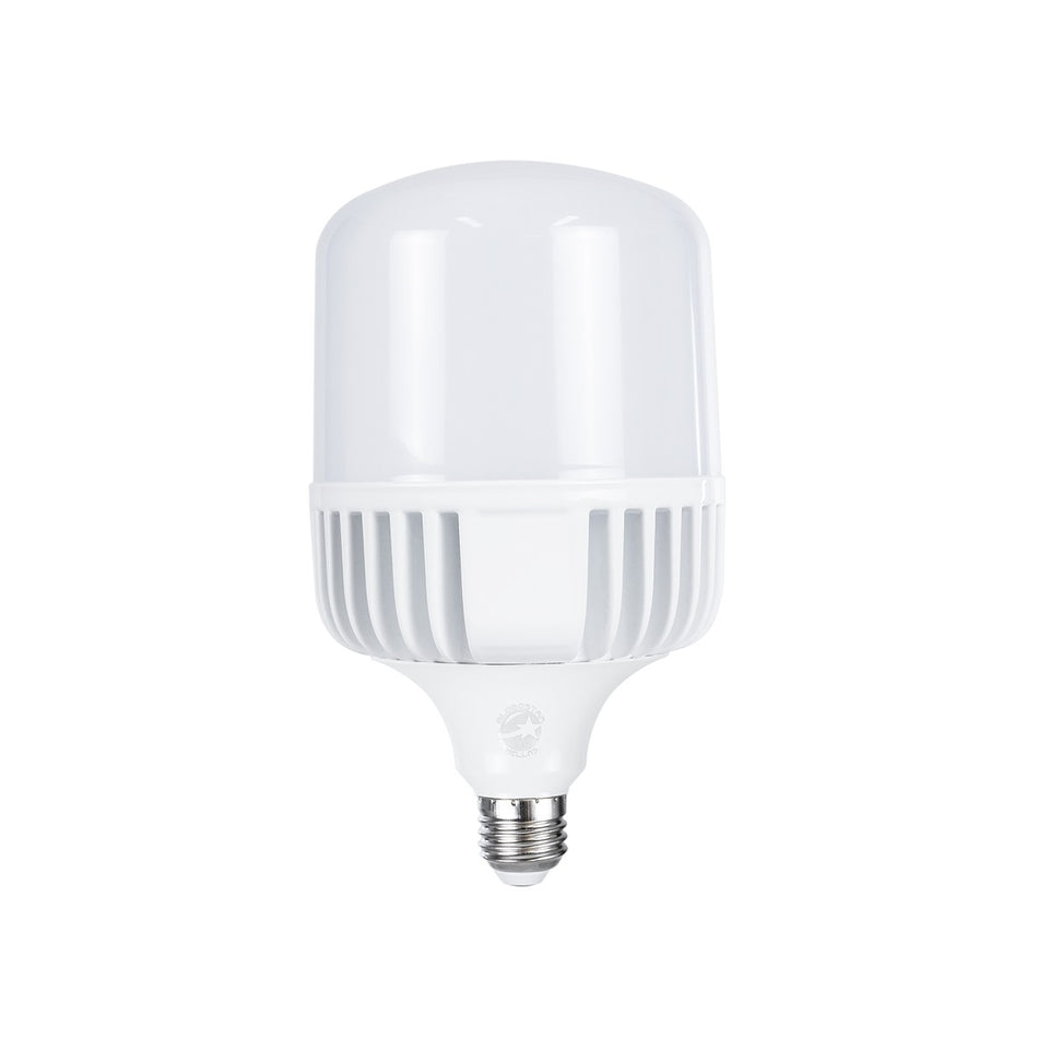GloboStar® HIGHBAY 60064 Λάμπα E27 LED 50W 4850lm 260° AC 220-240V Αδιάβροχο IP54 Φυσικό Λευκό 4500K - Lumileds SMD Chip - Λευκό Γαλακτερό - Μ12 x Π12 x Υ20cm - 3 Χρόνια Εγγύηση