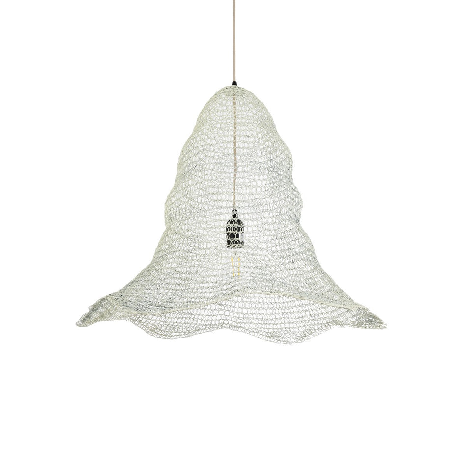 GLOBOSTAR® KENTUCKY 01892 Vintage Κρεμαστό Φωτιστικό Οροφής με Ντουί 1 x E27 AC 220-240V IP20 - Λευκό - Μ60 x Π60 x Υ52cm