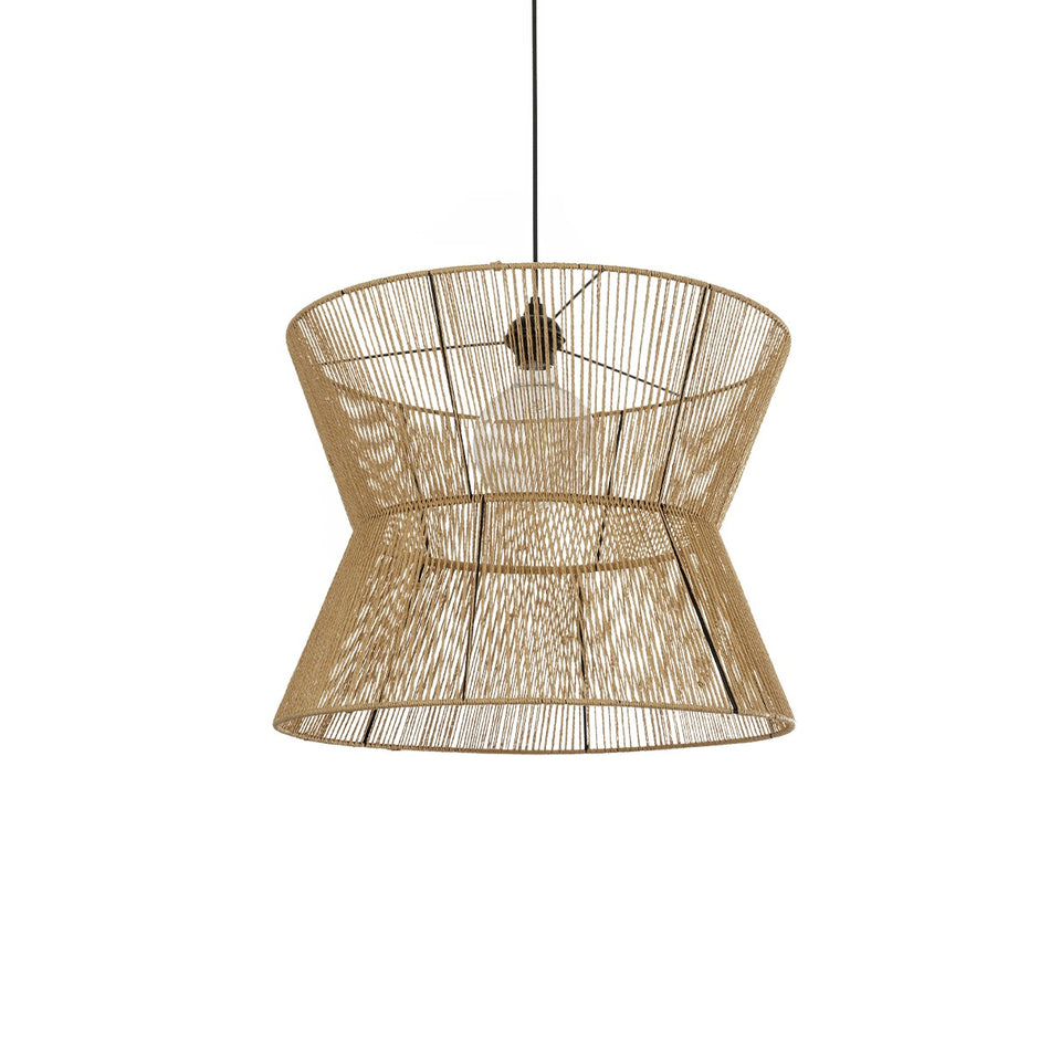 UPCONE 205-0056 Suspension de plafond Boho avec douille 1 x E27 AC 220-240V IP20 - Beige - L50 x l50 x H43cm