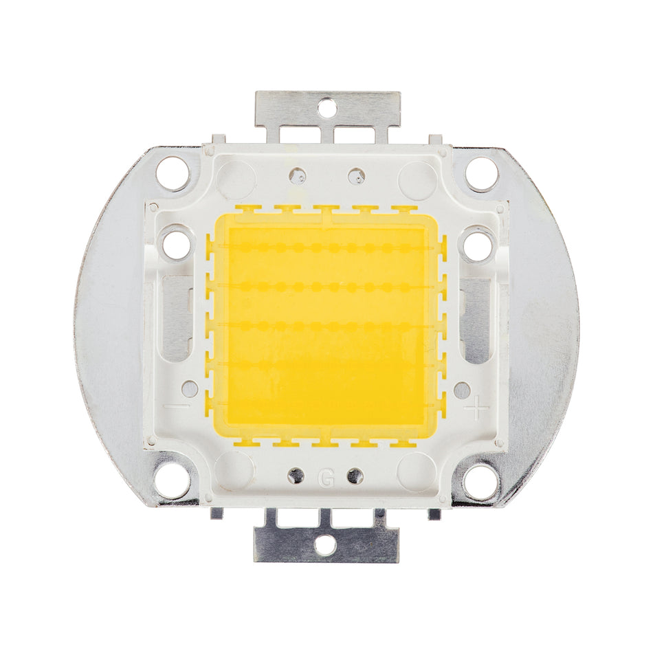 GloboStar® 73765 Υψηλής Ισχύος LED COB BRIDGELUX 50W 4000lm DC 28-32V - Μ5.6 x Π5.2 x Υ0.6cm - Θερμό Λευκό 2700K - 2 Χρόνια Εγγύηση