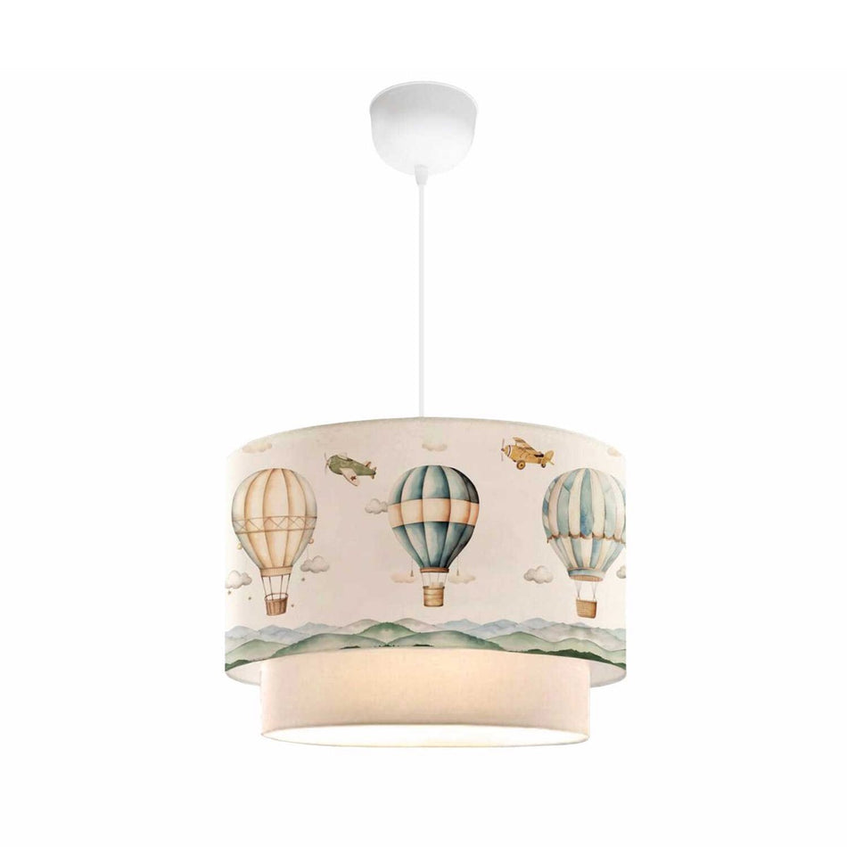 GLOBOSTAR® BALLON 204-0121 Παιδικό Κρεμαστό Φωτιστικό Οροφής με Ντουί 1 x E27 AC 220-240V IP20 - Πολύχρωμο - Μ30 x Π30 x Υ20cm