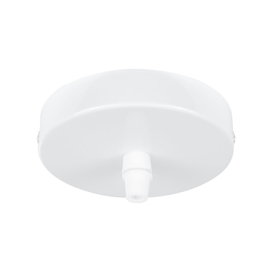 GLOBOSTAR® WALLBASE 77500 Μεταλλική Ροζέτα για Κρέμαση 1 Φωτιστικού - Λευκό - Μ10 x Π10 x Υ2cm