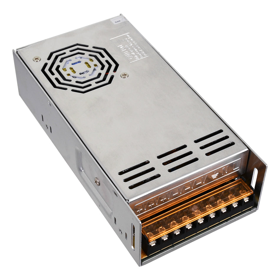 GLOBOSTAR® LUMIVOLT 73046 Τροφοδοτικό/Μετασχηματιστής PELV 400W 16.6A DC 24V IP20 - AC 220-240V σε DC 24V / Ρυθμιζόμενo από DC 22.5V έως DC 25.5V - Μ20 x Π10 x Υ5cm - 3 Χρόνια Εγγύηση