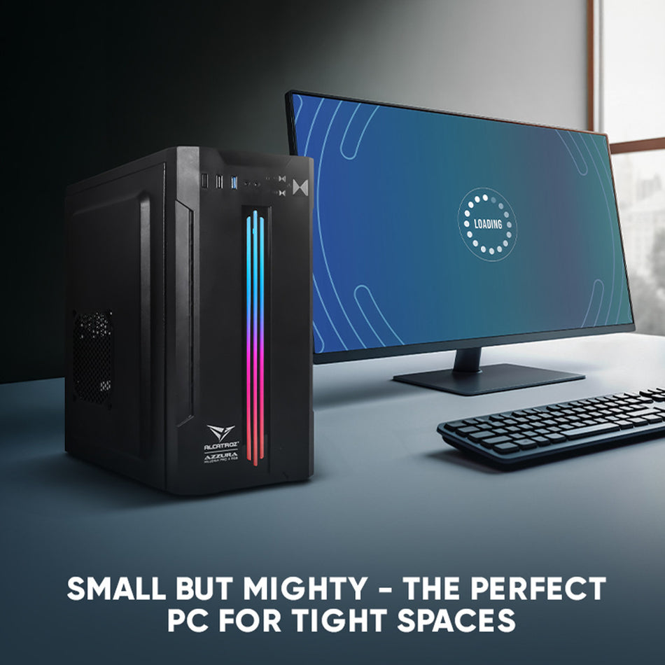 ALCATROZ PC CASE WITH PSU AZZURA MILLENIA ECO PRO II RGB BLACK