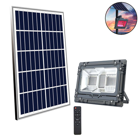 Ηλιακός Προβολέας 95LED RGB Αλουμινίου 800W IP67 MJ-AW800C – Γκρι