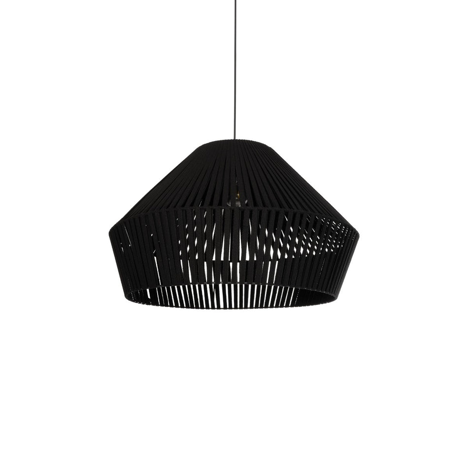 NUI 205-0062 Suspension de plafond Boho avec douille 1 x E27 AC 220-240V IP20 - Noir - L60 x P60 x H41cm