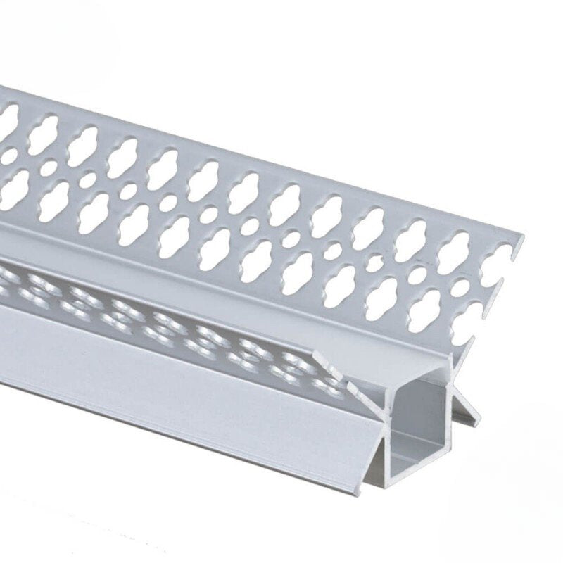 EuroSpot Προφίλ Αλουμινίου Γυψοσανίδας Ασημί Για Led Ταινίες L=2m 46x24mm NW=9mm Γαλακτερό Κάλυμμα