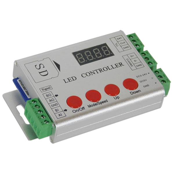 73444 LED Digital RGB Controller DMX512 & Κάρτα SD για LED Digital RGB Προϊόντα 5v - 12v - 24v  HC03 2048 IC