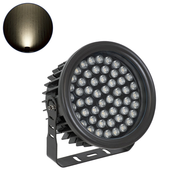 FLOOD-NEVA 90399 Προβολέας Wall Washer για Φωτισμό Κτιρίων LED 54W 5130lm 30° DC 24V Αδιάβροχο IP65 L24.5 x W24.5 x H14.7cm Φυσικό Λευκό 4500K - Μαύρο - 3 Years Warranty