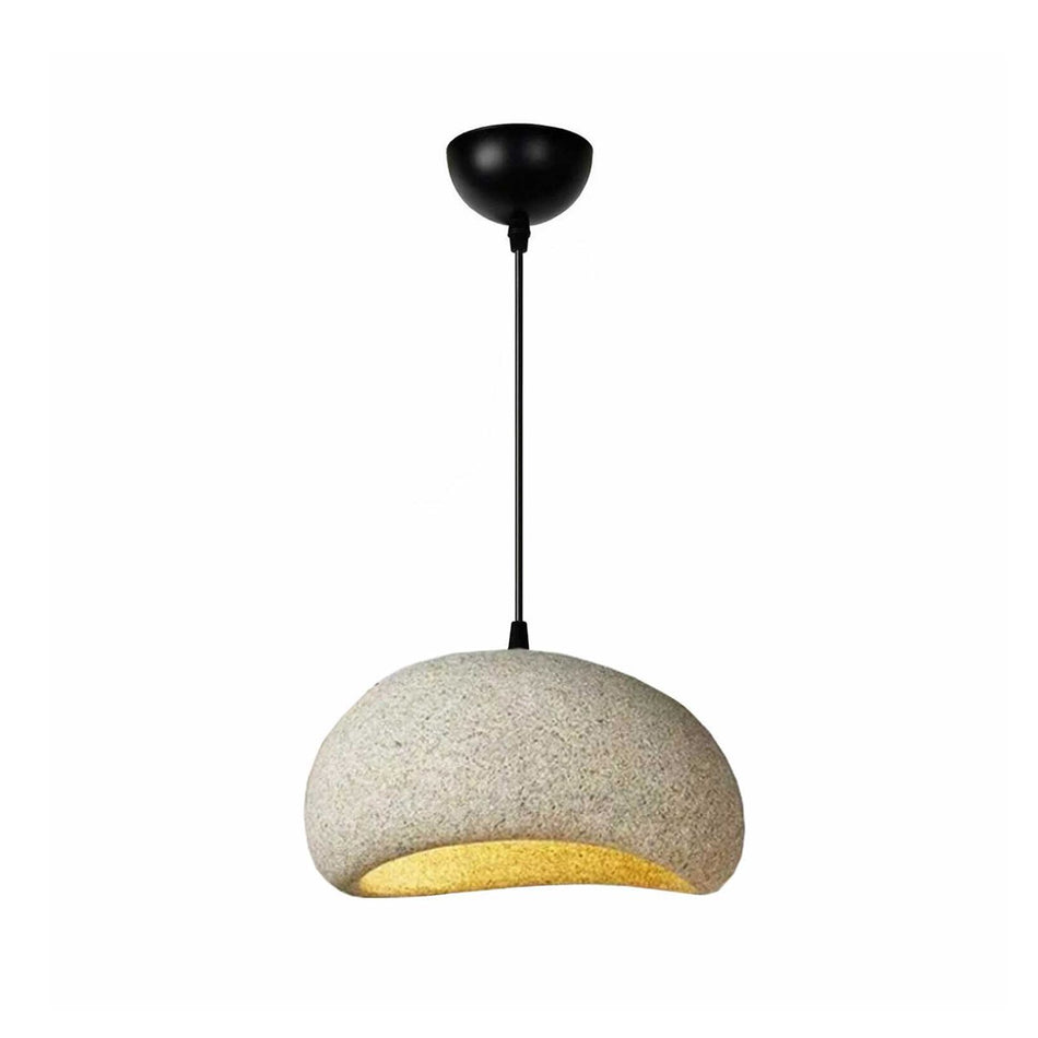 GLOBOSTAR® STONE 204-0123 Μοντέρνο Κρεμαστό Φωτιστικό Οροφής με Ντουί 1 x E27 AC 220-240V IP20 - Μπεζ - Μ35 x Π31 x Υ26cm