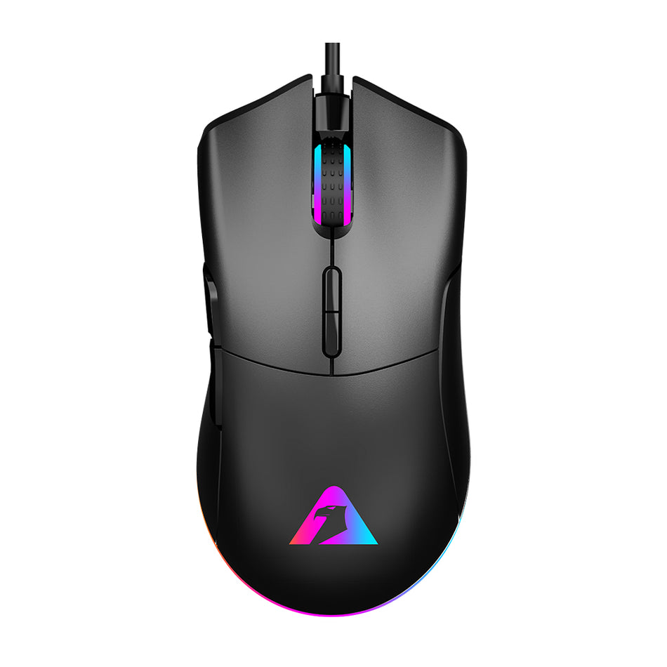 ARMAGGEDDON USB WIRED MACROABLE GAMING MOUSE FALCON V STEALTH 12000CPI BLACK