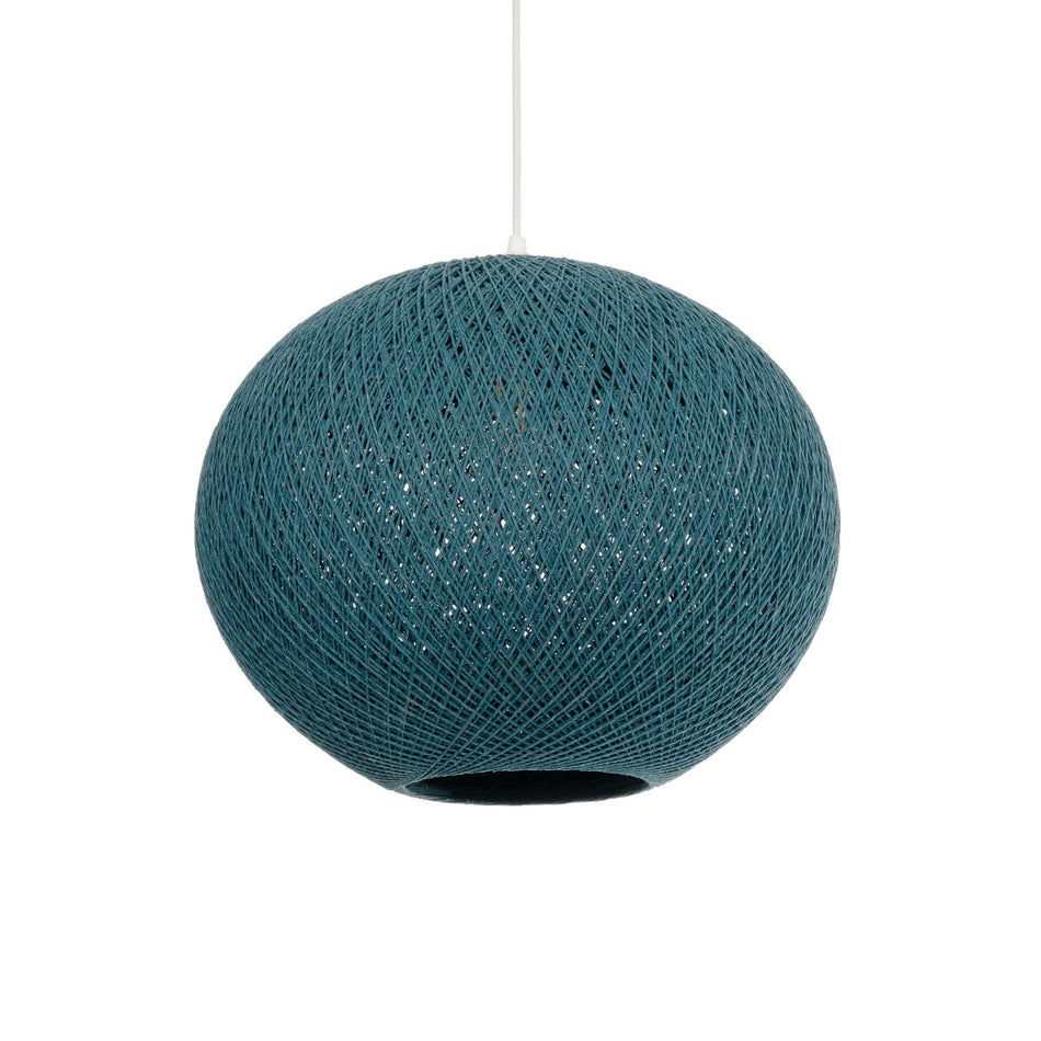 SOLEI 205-0010 Suspension de Plafond Boho avec douille 1 x E27 AC 220-240V IP20 - Turquoise - L40 x l40 x H36cm