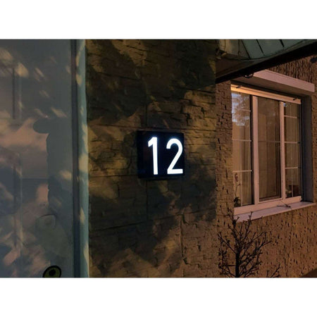 71516 Αυτόνομο Ηλιακό Φωτιστικό LED SMD 1W 100lm με Ενσωματωμένη Μπαταρία 1000mAh - Φωτοβολταϊκό Πάνελ με Αισθητήρα Ημέρας-Νύχτας για Αρίθμηση Δρόμου με Αριθμό 6 Αδιάβροχο IP55 Ψυχρό Λευκό 6000K