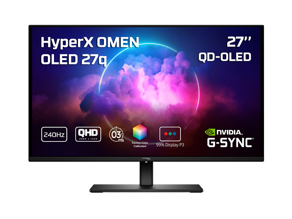 HP HyperX OMEN 27q QD-OLED Monitor 27.63" QHD 2560x1440 240Hz με Χρόνο Απόκρισης 1ms GTG
