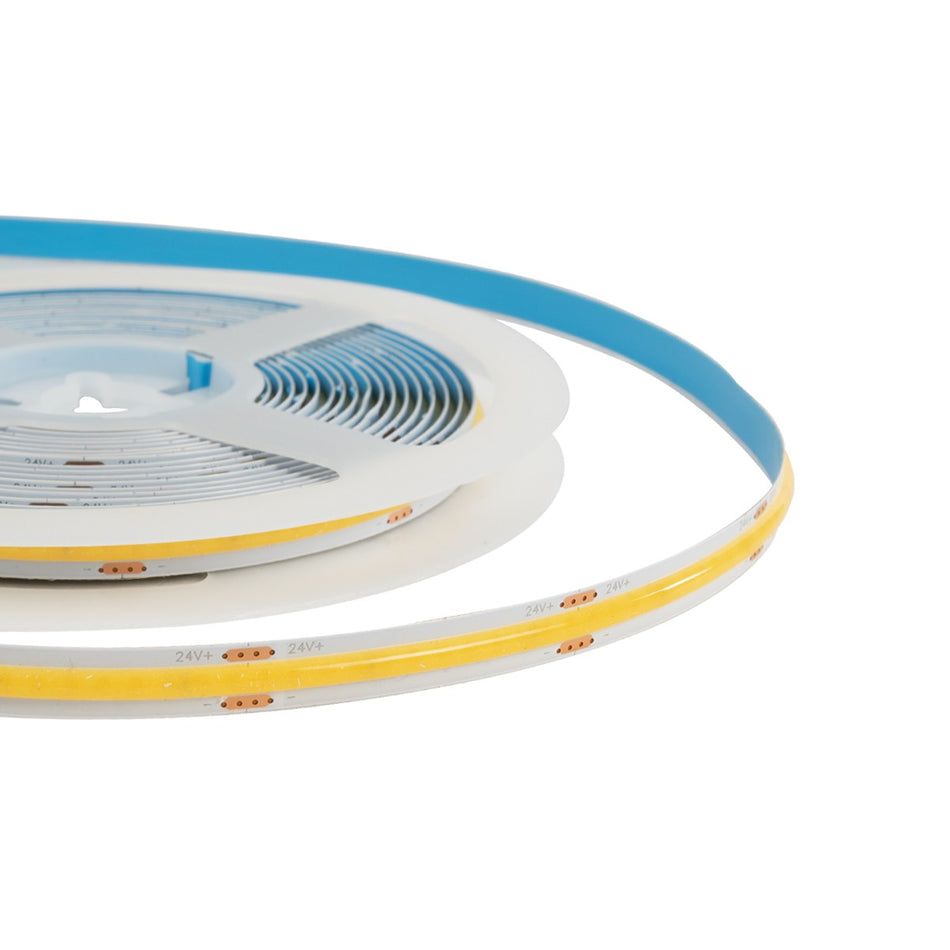 GLOBOSTAR® BEE 70359 Ταινία LED 8W/m 880lm/m 120° DC 24V IP20 320 x COB Chip/m Ψυχρό Λευκό 6000K Dimmable - Sanan COB Chip - Μ500 x Π0.8 x Υ0.2cm - Ρολό 5 Μέτρων - 5 Χρόνια Εγγύηση