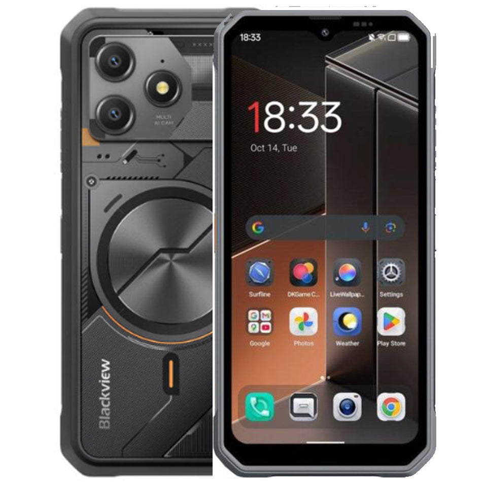 BLACKVIEW OCTA-CORE RUGGED PHONE 6.56' (8GB+128GB) NFC ANDROID 16 WITH PROTECTIVE CASE ARMOR BLACK
