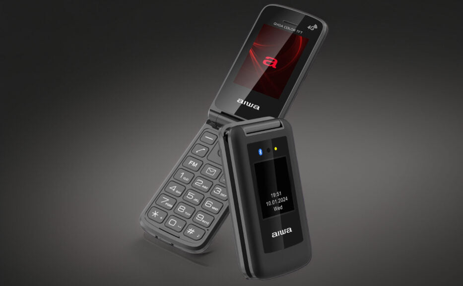 AIWA SLIM BT CLAMSHELL 2G FLIP-STYLE DUAL SIM PHONE BLACK