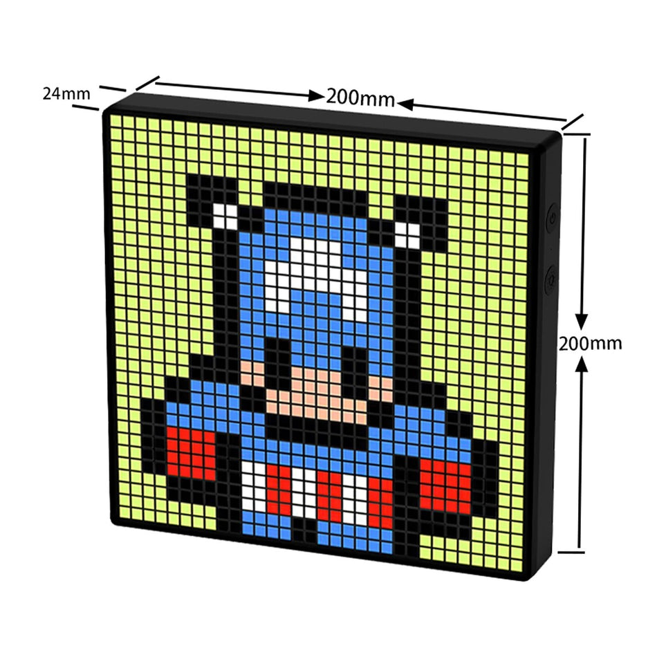 MATRIX GLB-106-0018 Κυλιόμενη Ψηφιακή Επιγραφή 20x20cm P5.7 32x32 Pixel LED 10W  IP20 Πολύχρωμο RGB - Bluetooth Control μέσω iPIXEL APP - Μ20 x Π2.6 x Υ20cm - 2 Χρόνια Εγγύηση