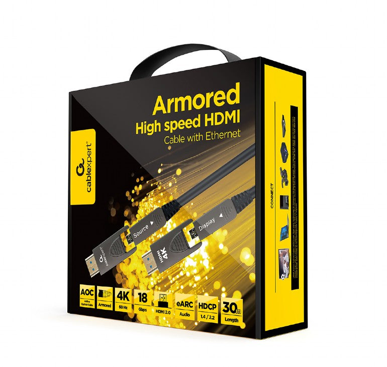 Cablexpert High Speed Hdmi D A Cable With Ethernet 'Aoc Armored Series' 30 M