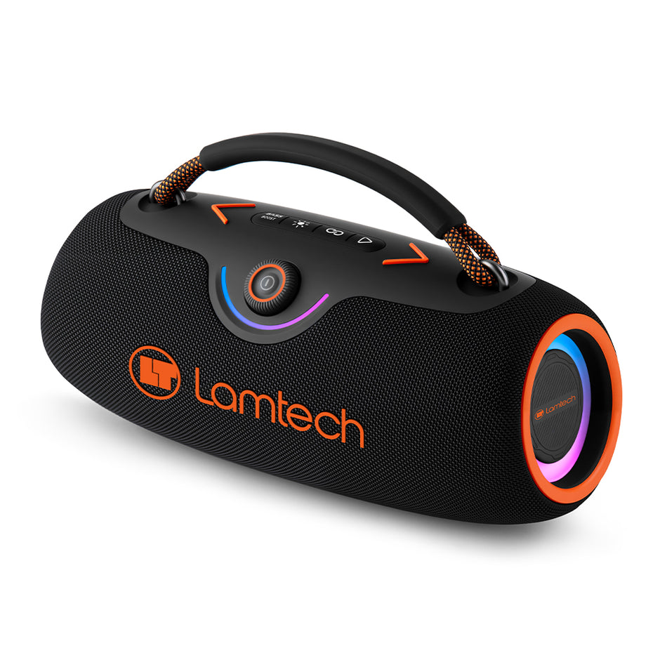 ENCEINTE PORTABLE SANS FIL LAMTECH V5.3 80W NOIR ORANGE