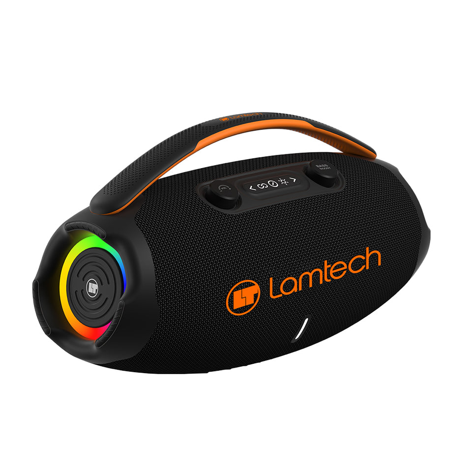 LAMTECH WIRELESS V5.3 STEREO PARTY BOX 60W NOIR ORANGE