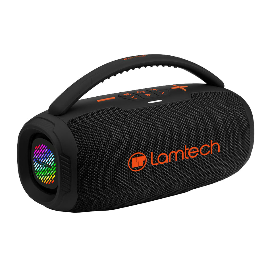 LAMTECH WIRELESS V5.3 BASS BOOST PARTY BOX 20W NOIR ORANGE