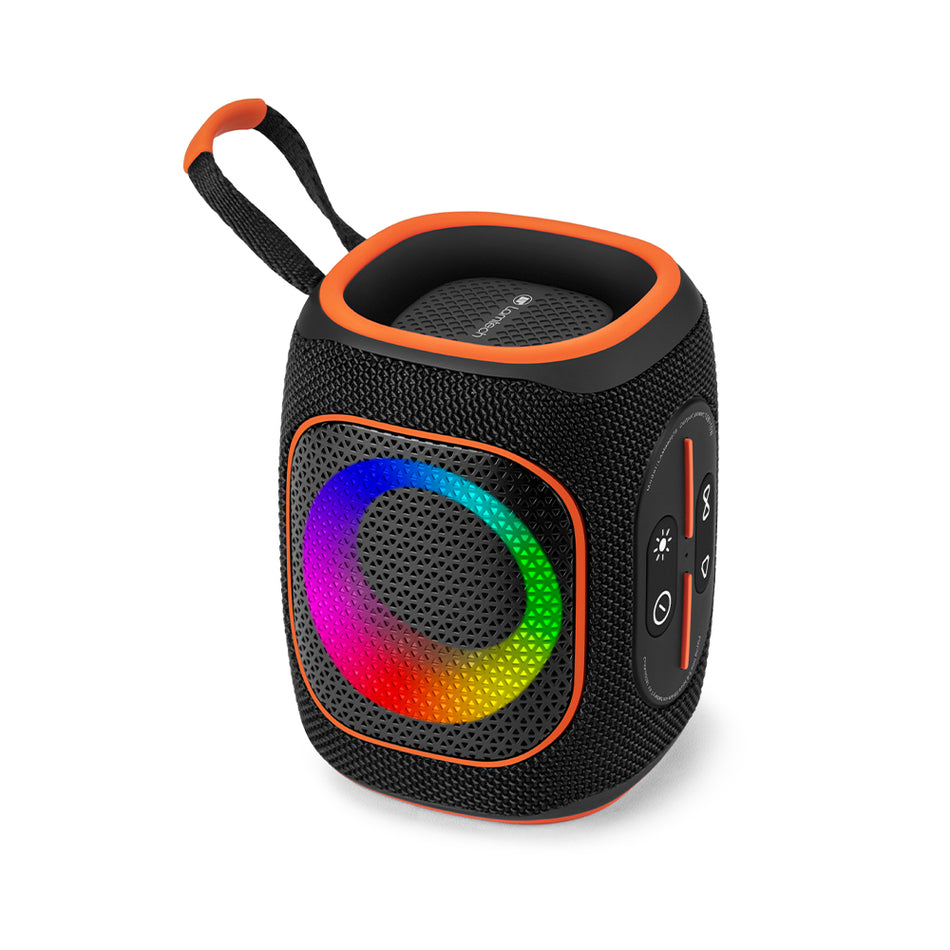 LAMTECH ENCEINTE PORTABLE SANS FIL RGB V5.3 20W NOIR ORANGE