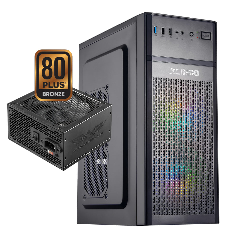 ALCATROZ PC-GEHÄUSE MIT NETZTEIL FUTURA MILLENIA ECO M800 PRO SCHWARZ