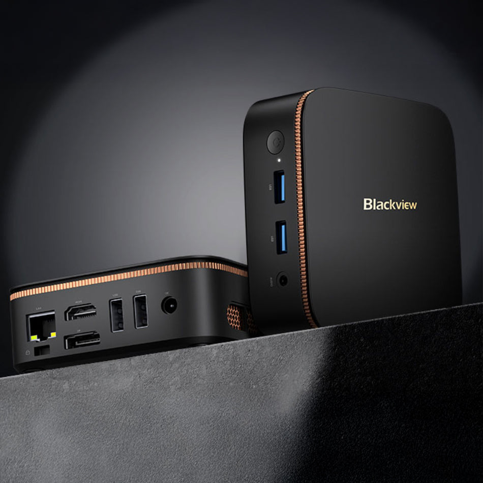 BLACKVIEW MINI PC AMD RYZEN3 3300U 16GB DDR4 512GB SSD 2280 4K WIFI5 WIN 11 PRO BLACK