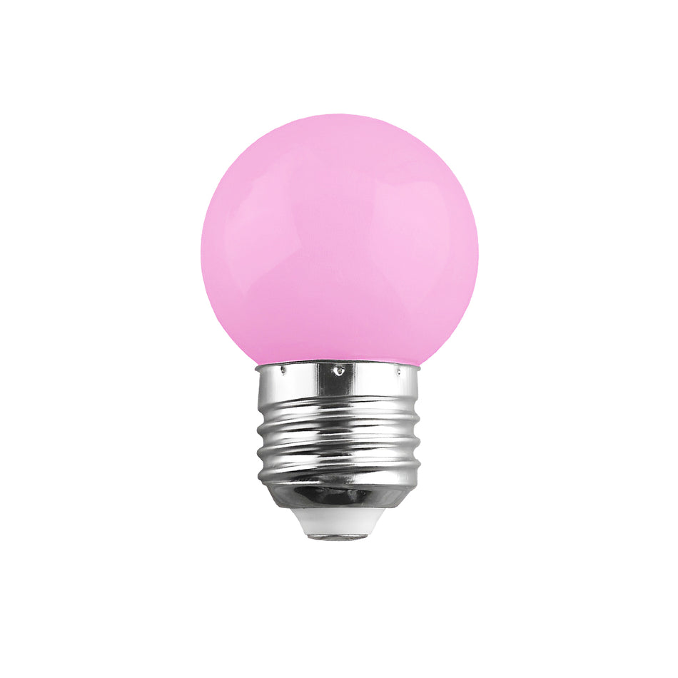 S-40009 Λάμπα LED E27 G45 Γλομπάκι 2W 120lm 260°  IP20 Φ4.5 x Υ6.9cm Ροζ - 2 Χρόνια Εγγύηση