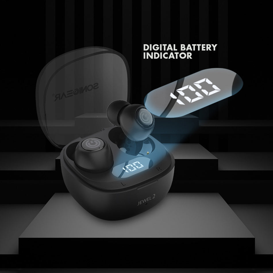 Sonicgear Enc Bt5.4 Earpump Tws Jewel 2 Black