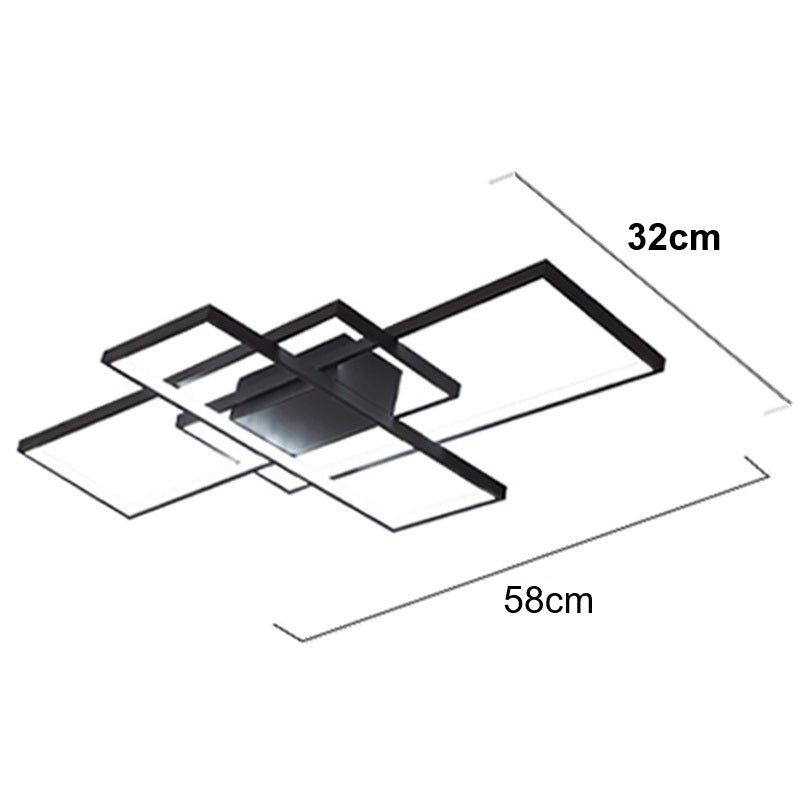SE LED 4 TESSERA BLACK 58*32*10cm 3CCT WITH MEMORY 28W IP20 2 YEARS WARRANTY Z4