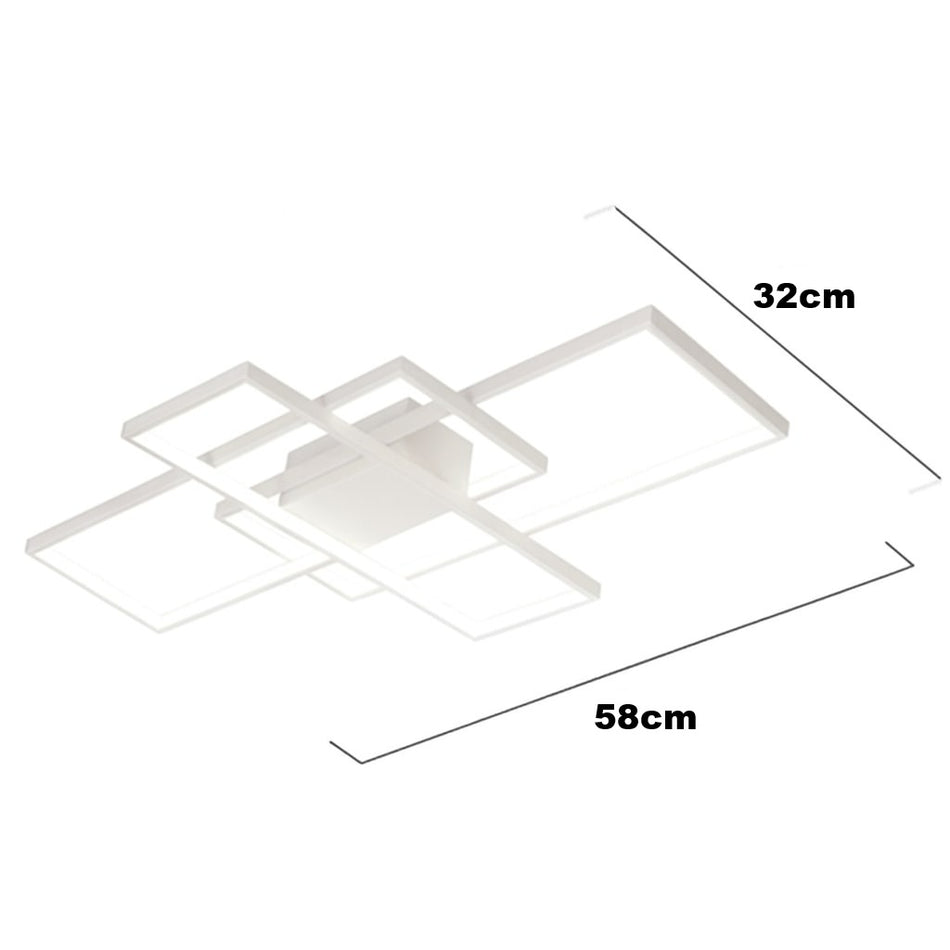 SE LED 4 TESSERA WHITE 58*32*10cm 3CCT WITH MEMORY IP20 28W 2 YEARS WARRANTY Z4