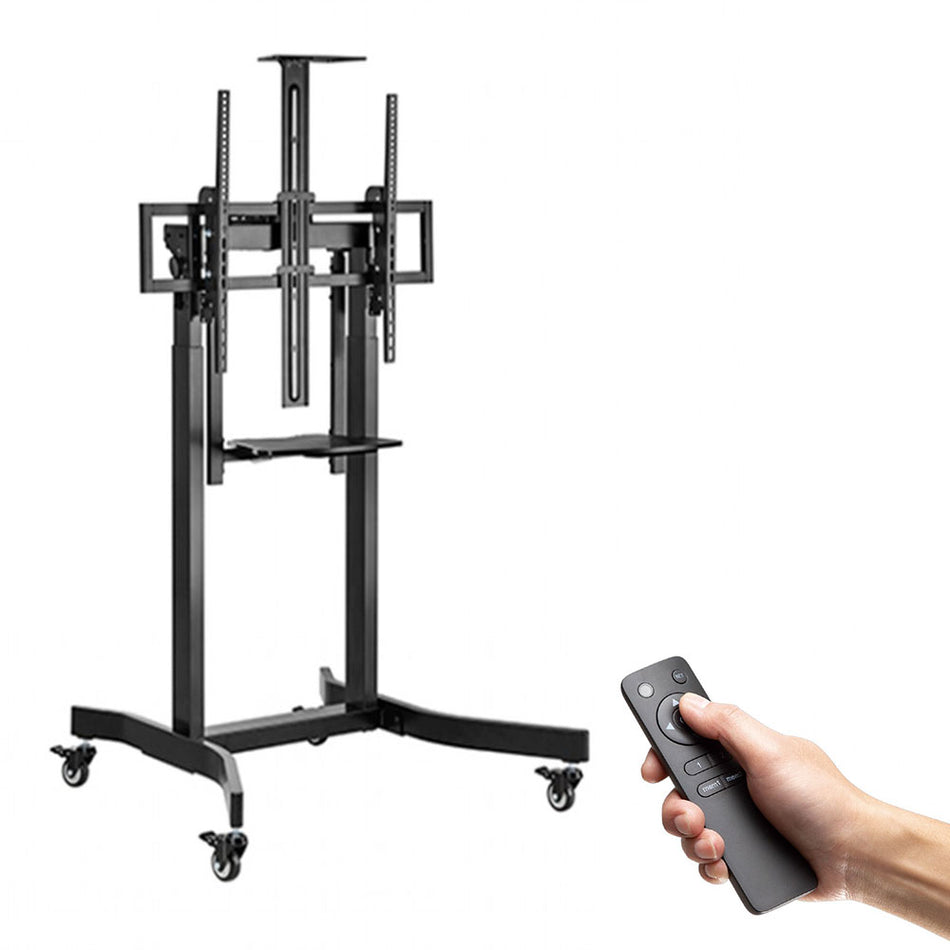 Gembird Motorized Height Adjustable Tv Floor Stand With Caster Wheels And Remote Control 55' 100'