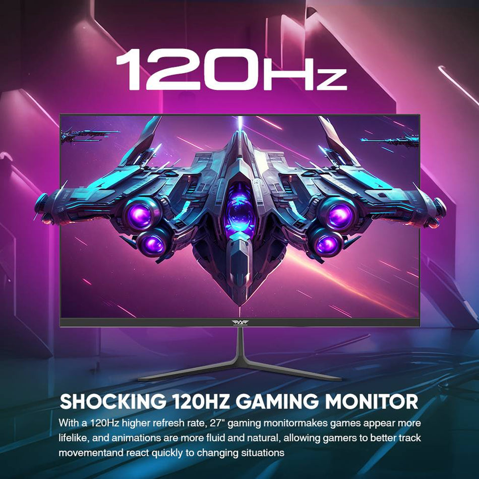 ARMAGGEDDON GAMING MONITOR 27' PIXXEL+ XTREME SERIES SUPER G120 BLACK