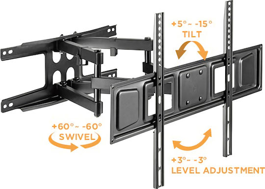Brateck Βάση Τηλεόρασης Τοίχου TV Mount, 37-80" με Βραχίονα, έως 40kg, LPA63-466