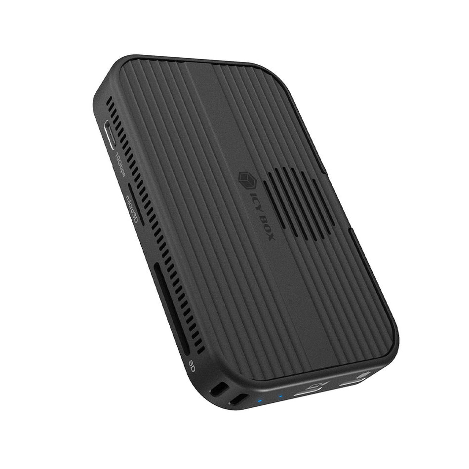 Icy Box 7 In 1 Docking Station With Magnetic M.2 Ssd Bay Black