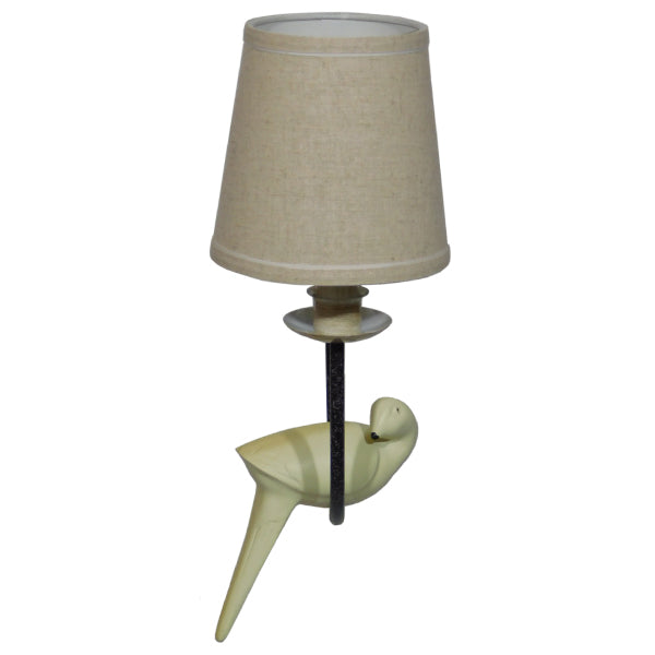 DOVE 01084 Vintage Φωτιστικό Τοίχου - Απλίκα με Ντουί 1 x E14  IP20 - Μαύρο & Μπεζ - Μ30 x Π15 x Υ36cm