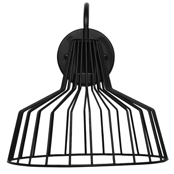 GLOBOSTAR® TRIUMPH 01117 Vintage Φωτιστικό Τοίχου - Απλίκα με Ντουί 1 x E27 AC 220-240V IP20 - Μαύρο - Μ30 x Π36 x Υ30cm