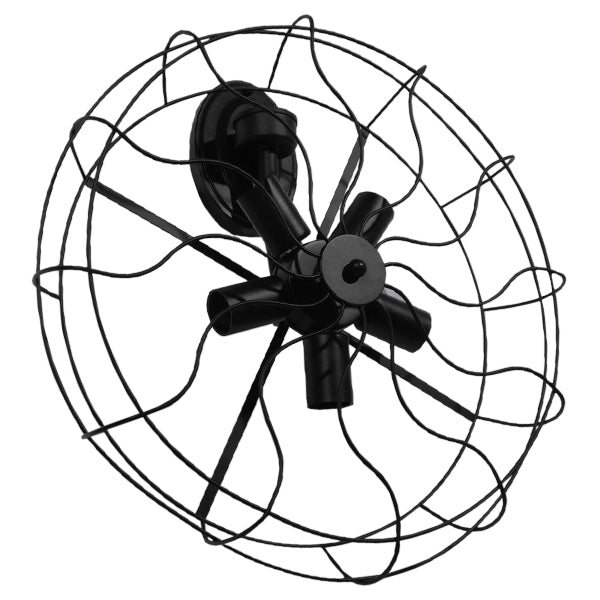 FAN 01163 Vintage Φωτιστικό Τοίχου - Απλίκα με Ντουί 5 x E27  IP20 - Μαύρο - Μ22 x Π46 x Υ46cm