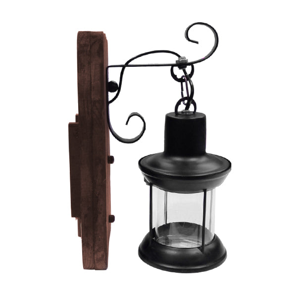 GLOBOSTAR® BRASRA 01204 Vintage Φωτιστικό Τοίχου - Απλίκα με Ντουί 1 x E27 AC 220-240V IP20 - Καφέ & Μαύρο - Μ15 x Π20 x Υ30cm