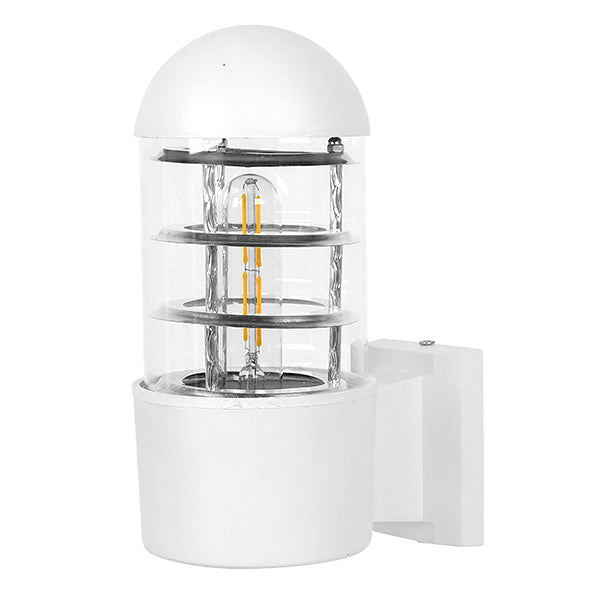 GLOBOSTAR® NEWI 01418 Μοντέρνο Φωτιστικό Τοίχου - Απλίκα με Ντουί 1 x E27 AC 220-240V IP20 - Λευκό - Μ11 x Π17 x Υ25cm