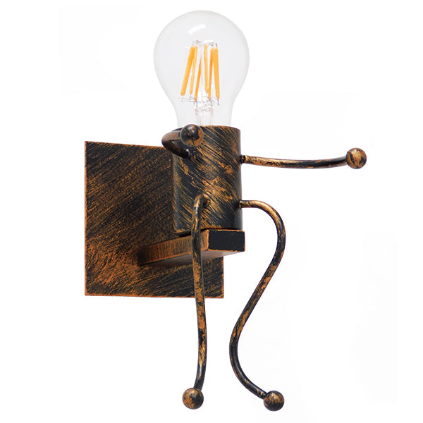 Little 01592 Iluminare modernă de perete simplificată single rugină maro metalică