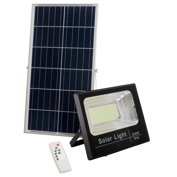 Solar LED SMD 200W 16000 Lumens, 20000mAh Baterie, senzor de lumină, controler wireless, IP66 impermeabil