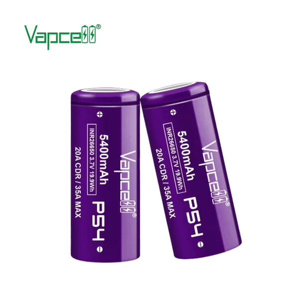 Vapcell® Επαναφορτιζόμενη Μπαταρία INR26650 P54 5400mAh 3.7V 20A/35A 1τμχ