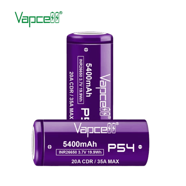 Vapcell® Επαναφορτιζόμενη Μπαταρία INR26650 P54 5400mAh 3.7V 20A/35A 1τμχ