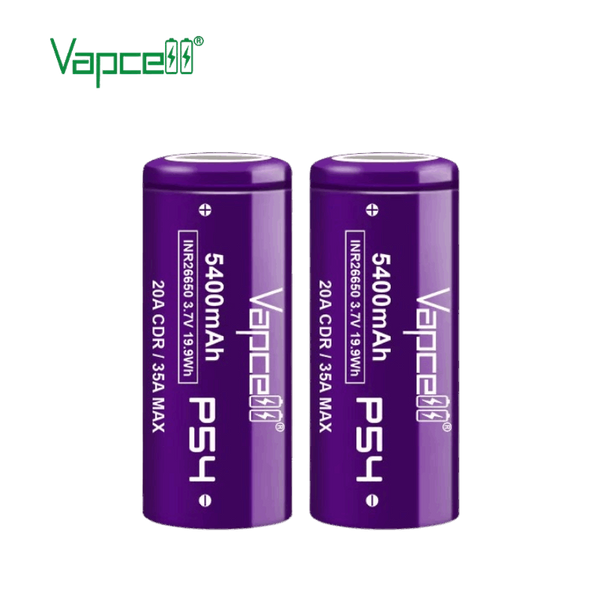 Vapcell® Επαναφορτιζόμενη Μπαταρία INR26650 P54 5400mAh 3.7V 20A/35A 1τμχ