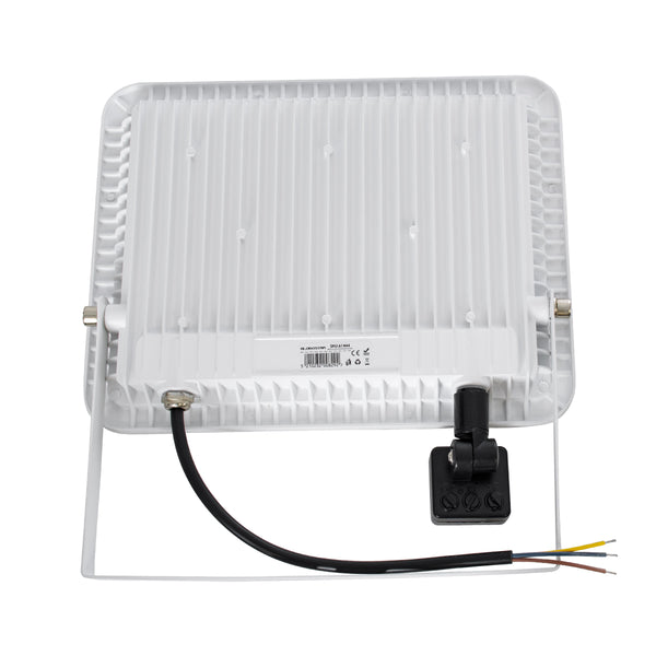 AURORA 61444 Επαγγελματικός Προβολέας LED 100W 12500lm 120° AC 220-240V με Ενσωματωμένο Ρυθμιζόμενο Αισθητήρα Κίνησης PIR - Αδιάβροχος IP67 - Μ25 x Π6.5 x Υ27.5cm - Λευκό - Ψυχρό Λευκό 6000K - LUMILEDS Chips - TÜV Rheinland Certified - 3 Years Warranty