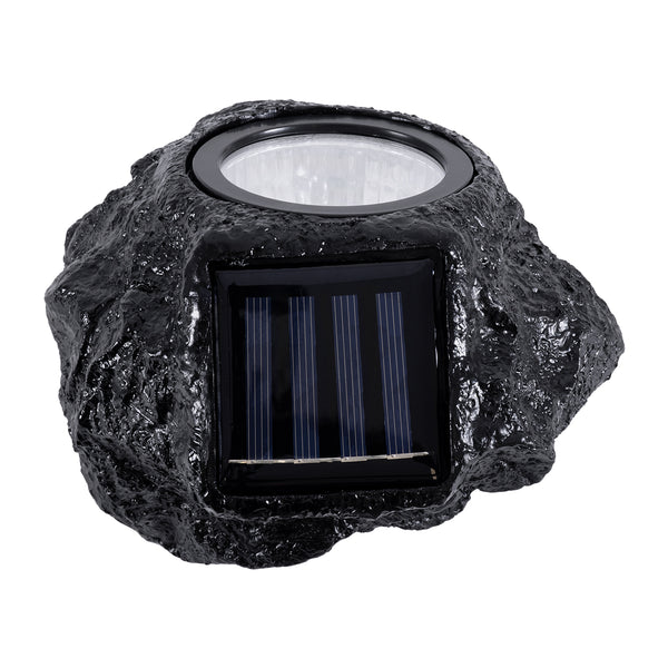 Eigenständige LED-Solarleuchte SMD 1 W 100 lm mit integriertem 600-mAh-Akku, Lichtsensor, wasserdicht, dekorativer Stein, warmweiß 2700 K