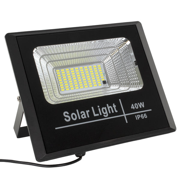 Proiector solar SMD cu LED -uri autonom 40W 3200 lumeni, baterie de 5000mAh, senzor de lumină, controler wireless, IP66 impermeabil